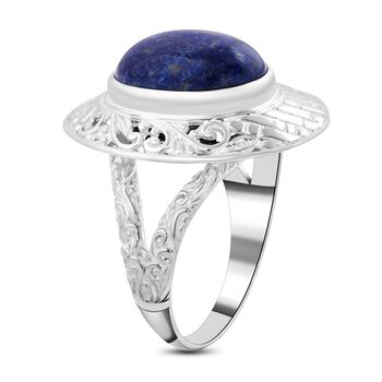 Lapislazuli Ringe 925 Silber (Gr&ouml;&szlig;e 16.00) ca. 12.01 ct
