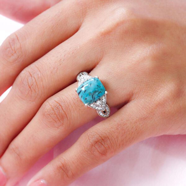 Sierra Nevada T&uuml;rkis und Zirkon-Ring - 4,34 ct. image number 3