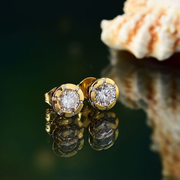 Moissanit Ohrstecker- 1,59 ct. image number 2