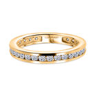 LUXURIANT DIAMOND - Lab Grown Diamant VS-EF Ring 925 Silber 750 Gelbgold Vermeil (Größe 19.00) ca. 1,00 ct
