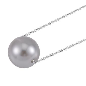 Graue Muschelkernperle 43cm Halskette - 6 ct.