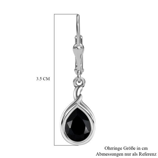 Schwarze Spinell Ohrringe, 925 Silber platiniert ca. 5.65 ct image number 6