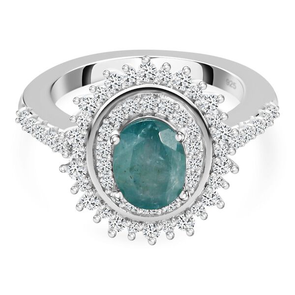 Grandidierit und Zirkon Ring 925 Silber platiniert  ca. 2,03 ct image number 0