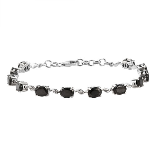 Elite Shungit Armband ca. 19 cm 925 Silber platiniert ca. 5,76 ct image number 0