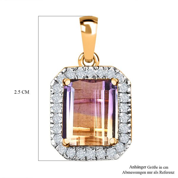 AAA Ametrin und Zirkon Anh&auml;nger - 5,41 ct. image number 6