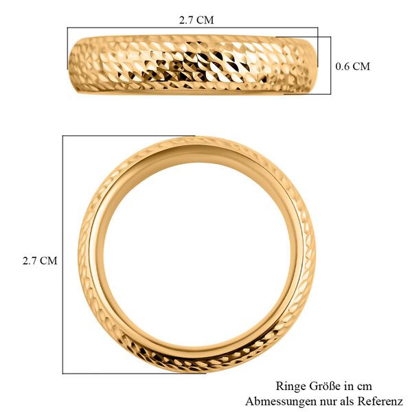 Strukturierter Bandring in 750 Gold image number 4