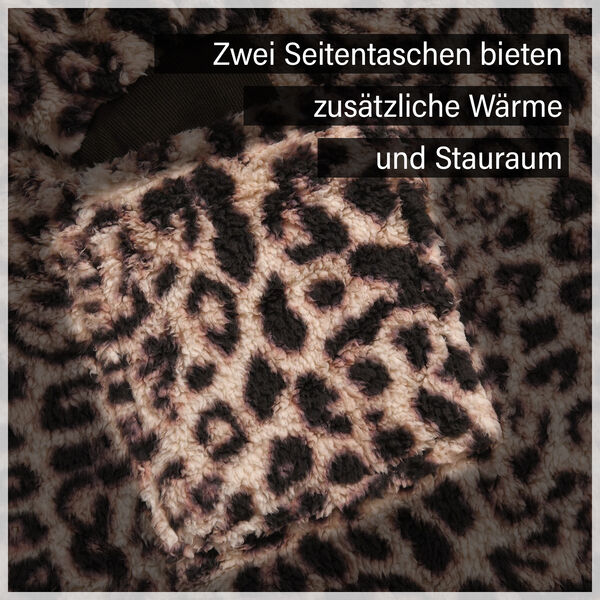 Hoodie mit Kapuze im Leopardenmuster, Braun image number 9