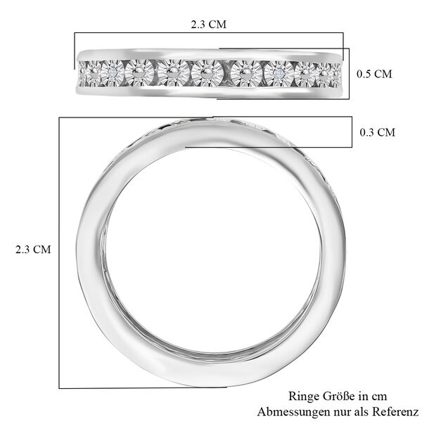 EVER TRUE Wei&szlig;er Diamant Ring Nickelfreies Messing (Gr&ouml;&szlig;e 17.00) image number 7