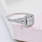 Halo Diamant Ring, Größe 17 image number 1