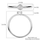 I2 Diamant Solitär Ring in platiniertem Silber image number 6
