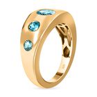 Kambodschanischer blauer Zirkon-Ring, 925 Silber vergoldet  ca. 1,58 ct image number 4