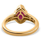 Afrikanischer Rubin-Ring, (Fissure gefüllt), 925 Silber vergoldet image number 5