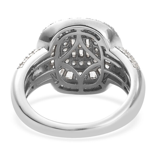 Diamant Cluster Ring 925 Silber Platin-&Uuml;berzug image number 5