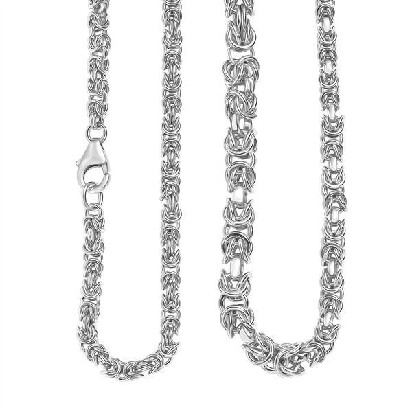 Handgefertigte Verlaufs K&ouml;nigskette ca. 50 cm, 925 Silber rhodiniert ca. 25,86g