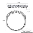 Diamant Band Ring 925 Silber Platin-Überzug image number 6