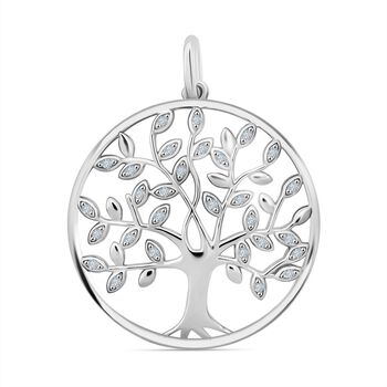 LUSTRO STELLA wei&szlig;er Zirkonia Lebensbaum-Anh&auml;nger