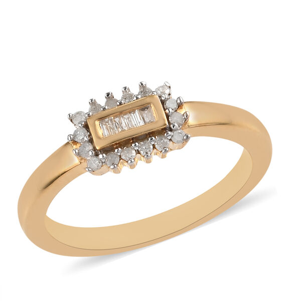 Diamant Ring 925 Silber 585 Vergoldet image number 4