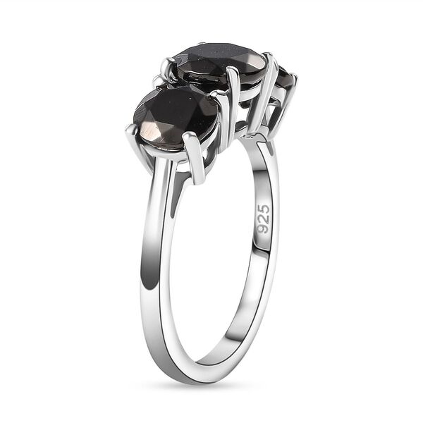 2er Set - Elite Shungit Ring und Anhänger, 925 Silber rhodiniert (Größe 21.00), ca. 3.90 ct image number 5