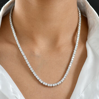 D'Joy Moissanit 45cm Halskette, 925 Silber rhodiniert - 18,72 ct.