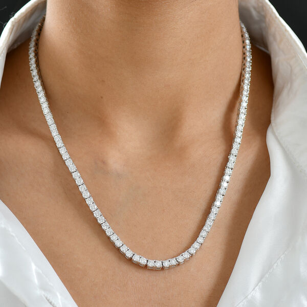 D'Joy Moissanit Halskette ca. 45 cm 925 Silber rhodiniert ca. 18.72 ct image number 2