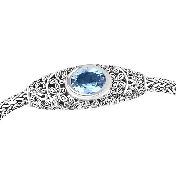 Royal Bali Kollektion - Himmelblaues Topas Armband, 20cm - 6,33 ct. image number 3