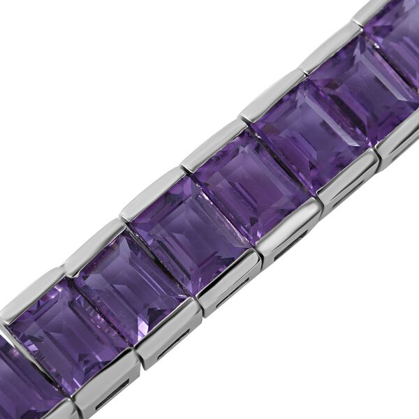 Afrikanischer Amethyst Armband ca. 19 cm 925 Silber rhodiniert ca. 33,00 ct. image number 2