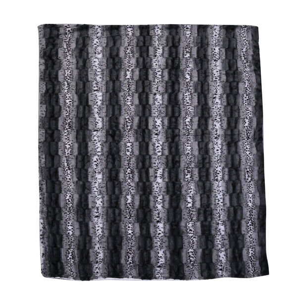 Luxus Kollektion - Superweiche Kunstfelldecke mit Sherpa Futter, 150x200 cm, Grau und Weiß image number 2