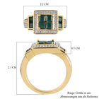 Grandidierit und Zirkon-Ring, 925 Silber Gelbgold Vermeil  ca. 1,58 ct image number 5