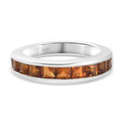 Madeira Citrin Band Ring 925 Silber Platin-Überzug image number 0