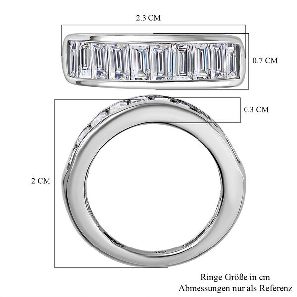 Weißer Topas Ring, 925 Silber platiniert, (Größe 16.00) ca. 2.53 ct image number 6