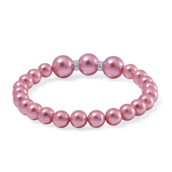 Rosa Muschelkernperle Schmuckset image number 4