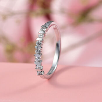 LUXURIANT SI-GH Labor Diamant Ring, 925 Silber rhodiniert - 0,20 ct.