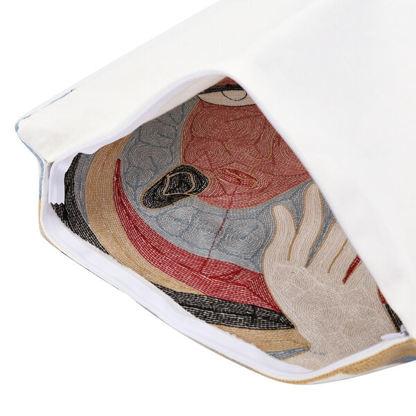 Kissenbezug mit Stickerei und Rei&szlig;verschluss, Gr&ouml;&szlig;e: 43x43cm, Rot image number 5