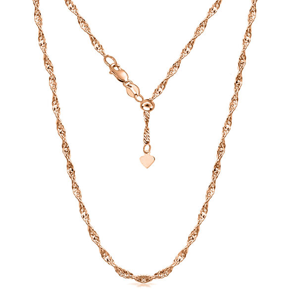 925 Silber ros&eacute;vergoldetKette ca. 60 cm ca. 3,00g