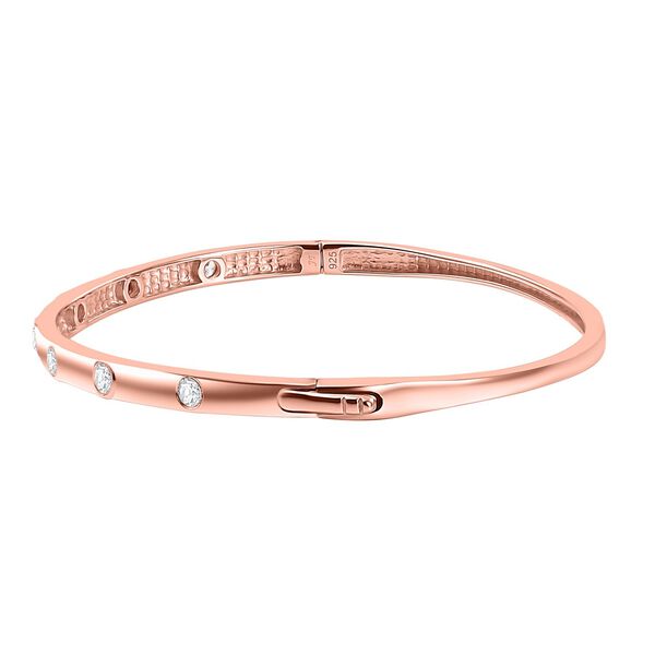 J Francis gefertigt mit SWAROVSKI- Swarovski Zirkonia 19cm Armreif, 925 Silber 750 Roségold Vermeil image number 4