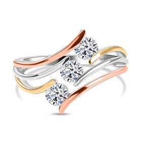 LUXURIANT dreifarbiger SI Labor Diamant Ring - 0,75 ct.