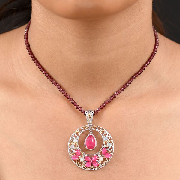 D'Joy Maulbeer Mondstein Schmuckset ca. 45 cm 925 Silber rhodiniert, 925 Silber Rhodiniert und 750 Gelbgold Vermeil ca. 47.16 ct image number 3