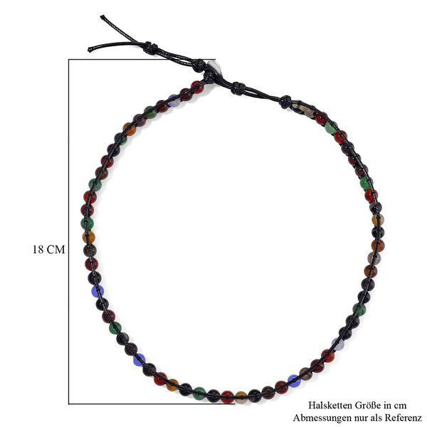 Flexible mehrfarbige Achat Halskette - 80 ct. image number 6