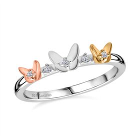 LUXURIANT SI-GH Labor Diamant dreifarbiger Ring