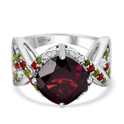 GP Italian Garden Kollektion - Mosambik Granat und Multi-Edelstein-Ring - 5,63 ct. image number 0