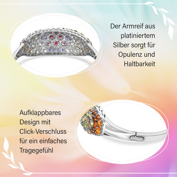 Floral Dream mehrfarbiger Edelstein-Cluster-Armreif- 18,25 ct. image number 9