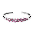 Afrikanischer Rubin (Fissure gefüllt) Armreif, ca. 19 cm 316L Edelstahl , ca. 4.52 ct