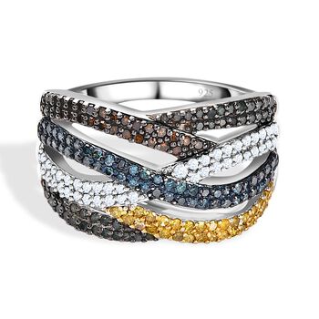 Mehrfarbiger Diamant-Ring - 1 ct.