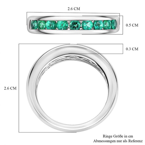 RHAPSODY AAAA Kolumbianischer Smaragd Ring in 950 Platin - 0,86 ct. image number 7