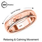 Spinning-Ring, 925 Silber 750 Roségold Vermeil, (Größe 18.00) ca. 6,90g