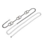 Kristall G&uuml;rtel ,100% Glaskristall und Metall, L130cm, 60g, silber