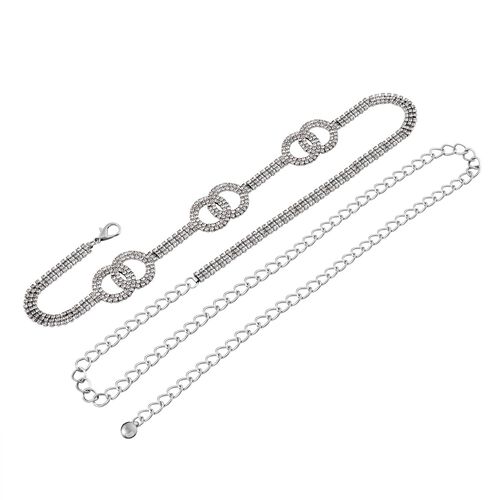 Kristall Gürtel ,100% Glaskristall und Metall, L130cm, 60g, silber image number 0