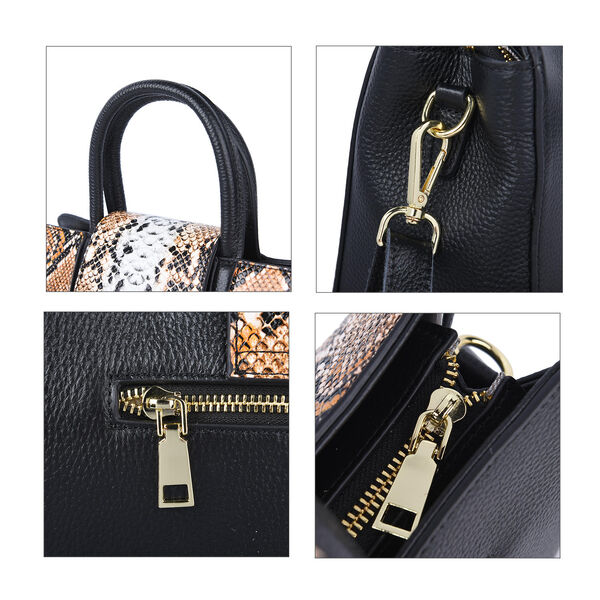 Handtasche aus 100% echtem Leder, Braun&nbsp; image number 5