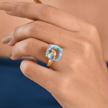 GP Trionfo Kollektion- Himmelblauer Topas und Kanchanaburi blauer Saphir Ring - 13,56 ct.