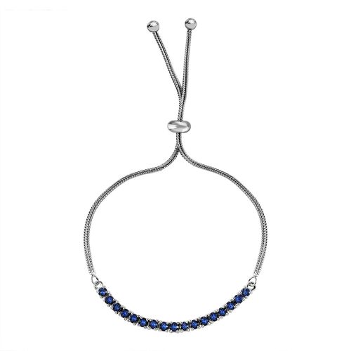 J Francis gefertigt mit SWAROVSKI- Saphir Swarovski Kristall Armband, 19 cm image number 0